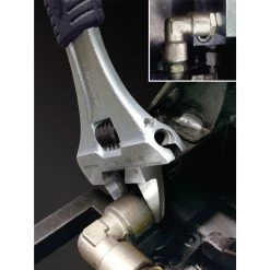 8" SUPER WIDE OPENING ADJ WRENCH WITH EXTRA SLIM JAWS -Hand Tool Store ADW8S InUseImage 01 1500