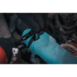 1/4" DRIVE 7-3/4" EIGHTY8 TOOTH BLACK CHROME LOCKING FLEX RATCHET WITH ERGO HANDLE - GREEN -Hand Tool Store AFR68BLFG InUseImage 07 1500