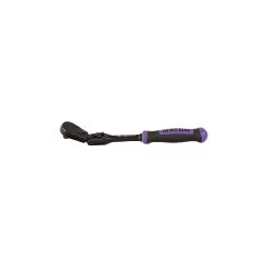 1/4" DRIVE 7-3/4" EIGHTY8 TOOTH BLACK CHROME LOCKING FLEX RATCHET WITH ERGO HANDLE - PURPLE