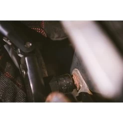 3/8" DRIVE 12-1/2" EIGHTY8 TOOTH BLACK CHROME LOCKING FLEX RATCHET WITH ERGO HANDLE - PURPLE -Hand Tool Store BFR128BLFP InUseImage 07 1500