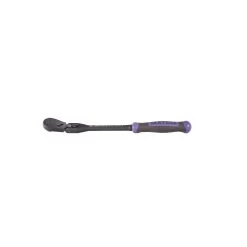 3/8" DRIVE 12-1/2" EIGHTY8 TOOTH BLACK CHROME LOCKING FLEX RATCHET WITH ERGO HANDLE - PURPLE