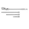 3/8" DRIVE 4 PIECE 12" EIGHTY8 TOOTH LOCKING FLEX RACHET WITH CHROME EXTENSIONS 3", 6" AND 8" SET