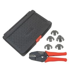 INTERCHANGEABLE CRIMPING TOOL KIT WITH 6 INTERCHANGEABLE DIES -Hand Tool Store CT6K AlternateImage 04 1500