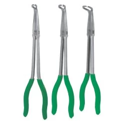 3 PIECE 11" GREEN HOSE GRIP PLIERS SET