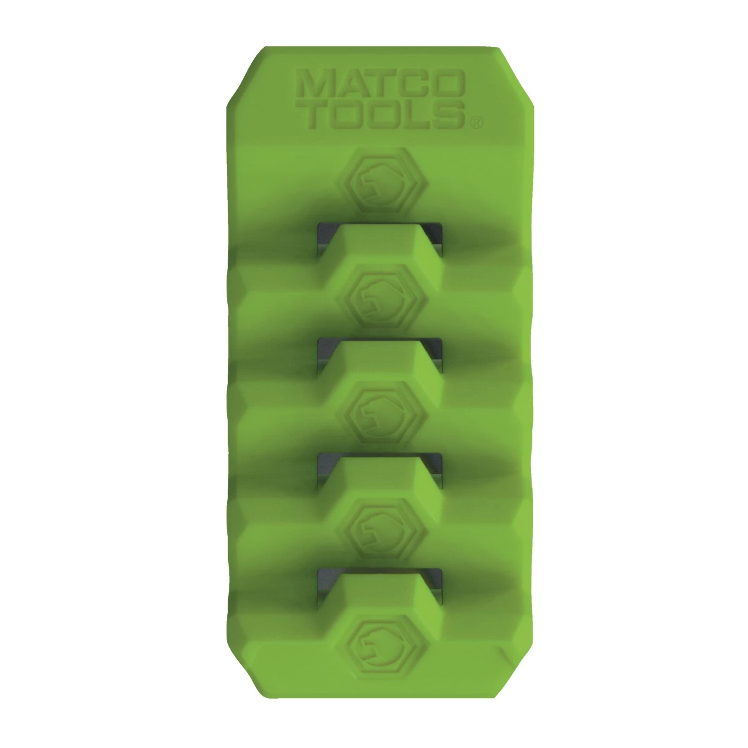 4 SLOT MAGNETIC WRENCH RACK - GREEN 3 4 SLOT MAGNETIC WRENCH RACK - GREEN