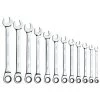 12 PIECE 72 TOOTH METRIC COMBINATION RATCHETING WRENCH SET