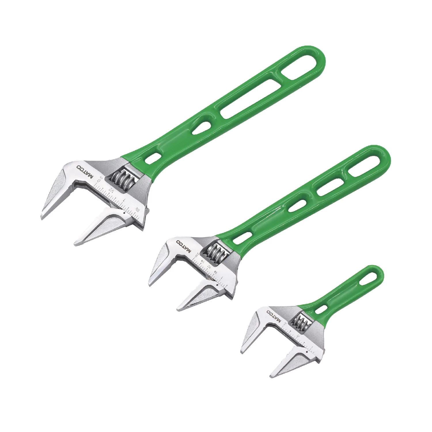 3 PIECE EXOSKELETON ADJUSTABLE WRENCH SET - GREEN 4 3 PIECE EXOSKELETON ADJUSTABLE WRENCH SET - GREEN - Image 2