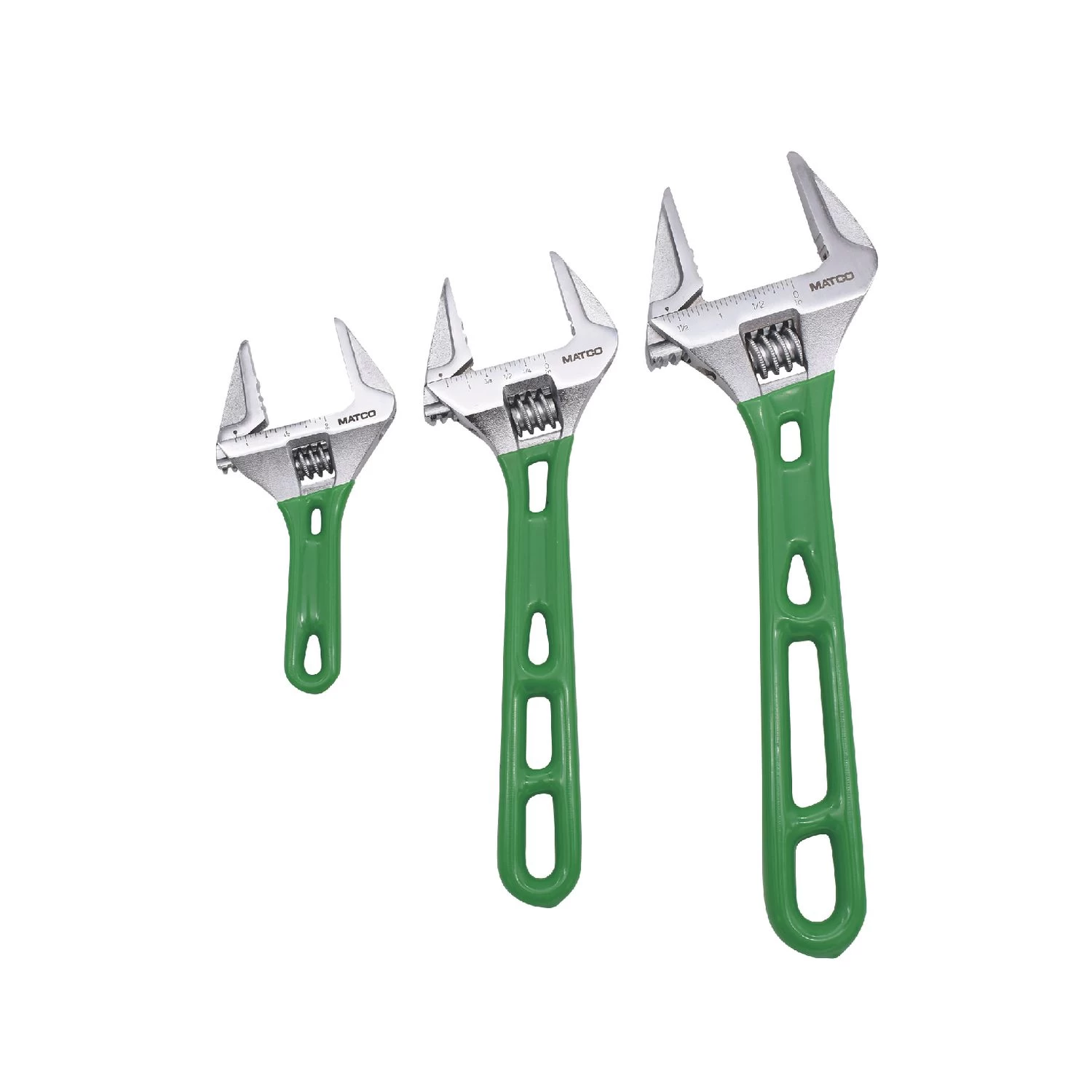 3 PIECE EXOSKELETON ADJUSTABLE WRENCH SET - GREEN 6 3 PIECE EXOSKELETON ADJUSTABLE WRENCH SET - GREEN - Image 4
