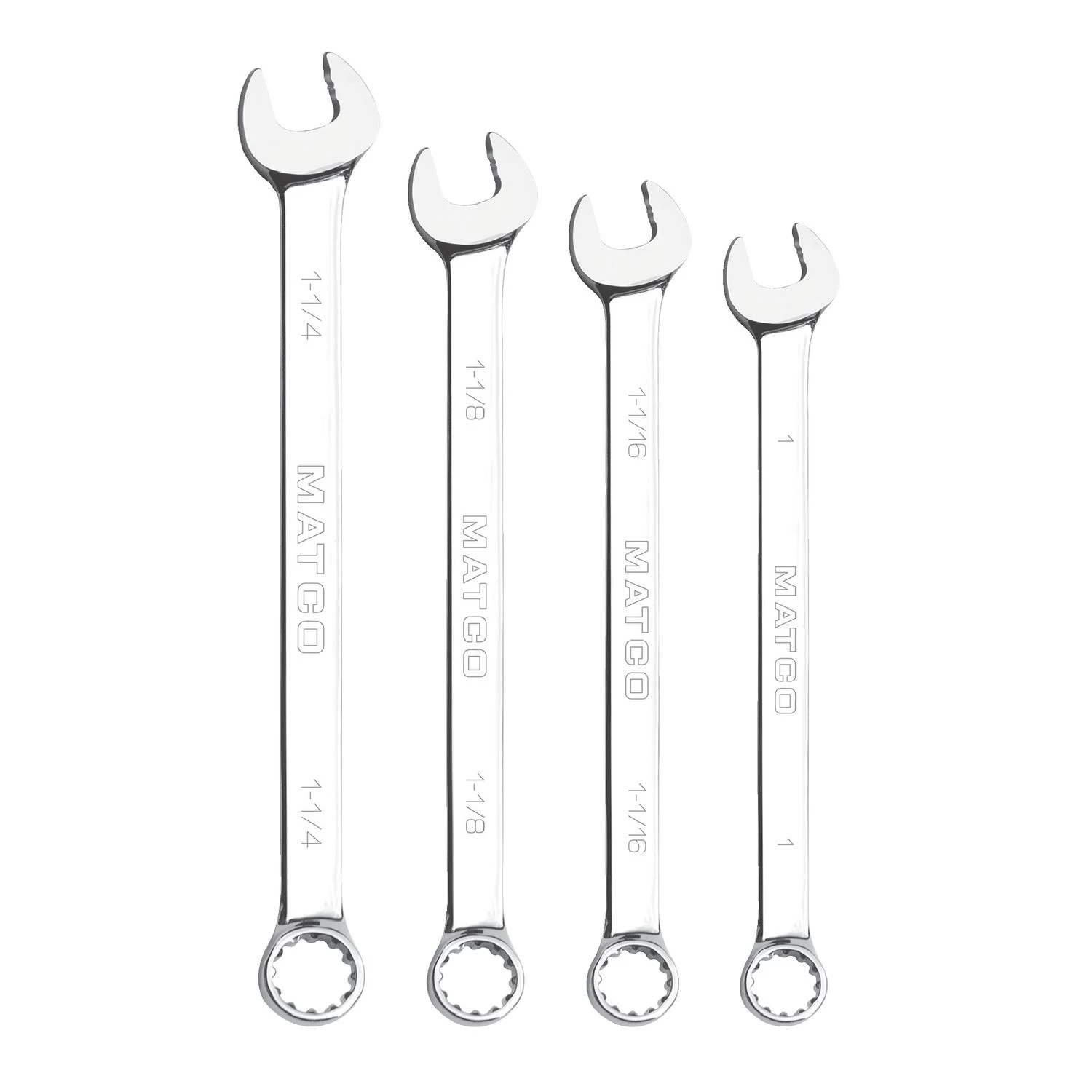 4 PIECE LONG SAE COMBINATION WRENCH SET 3 4 PIECE LONG SAE COMBINATION WRENCH SET