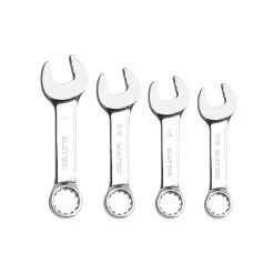 4 PIECE STUBBY SAE COMBINATION WRENCH SET