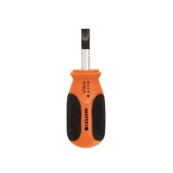 1/4" X 1" SLOT STUBBY SCREWDRIVER - ORANGE