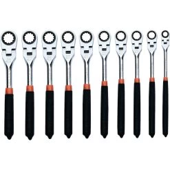 10 PIECE SAE FLEX WRENCH RATCHETING SET