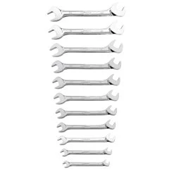11 PIECE 30°/60° DOUBLE OPEN METRIC WRENCH SET