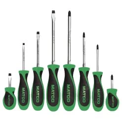 8 PIECE GREEN SCREWDRIVER SET