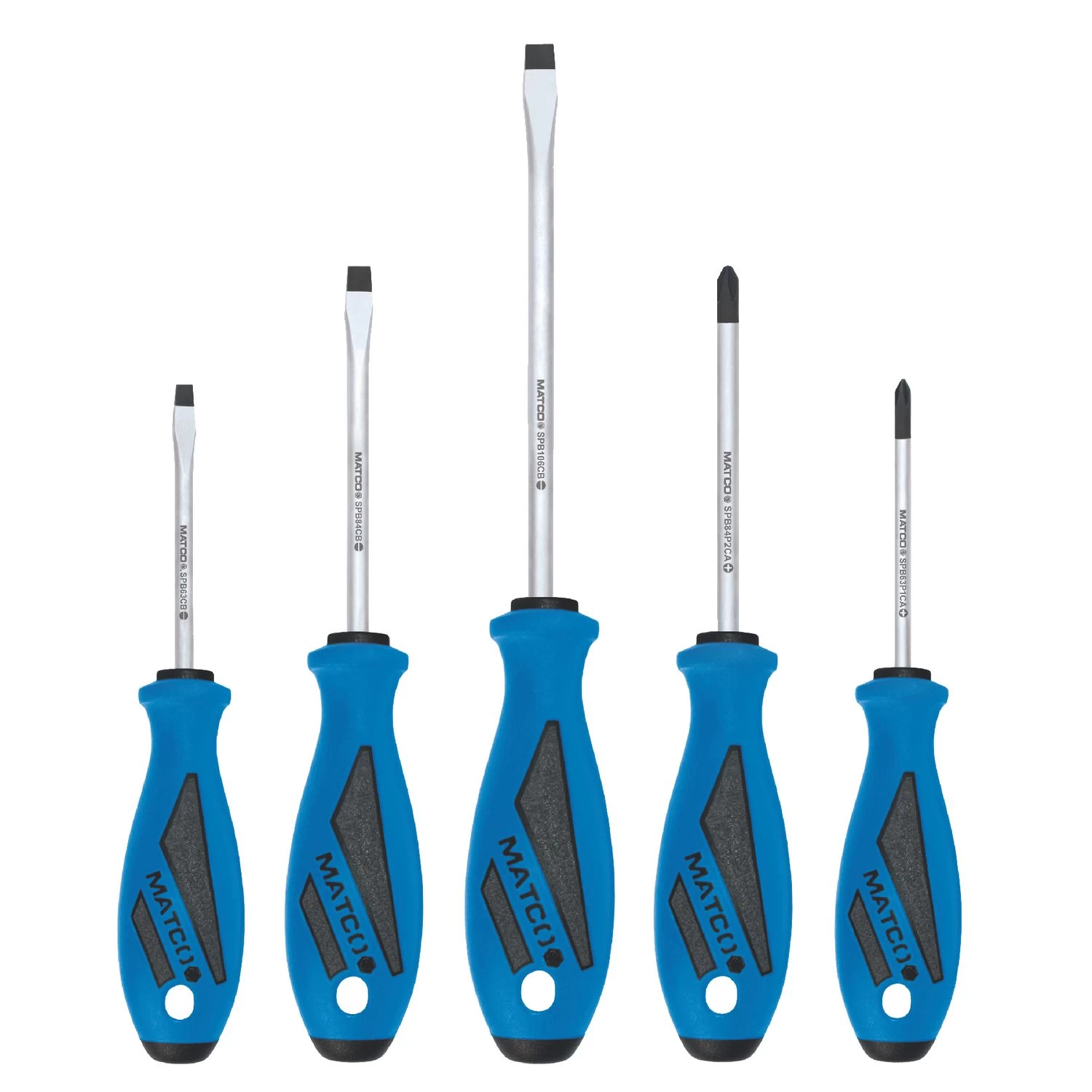 5 PIECE TOP TORQUE II™ SCREWDRIVER SET - BLUE 3 5 PIECE TOP TORQUE II™ SCREWDRIVER SET - BLUE