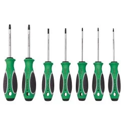 7 PIECE TOP TORQUE II GREEN TORX® SCREWDRIVER SET